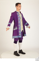   Photos Man in Historical Civilian suit 7 18th century Medieval clothing Purple suit whole body 0008.jpg